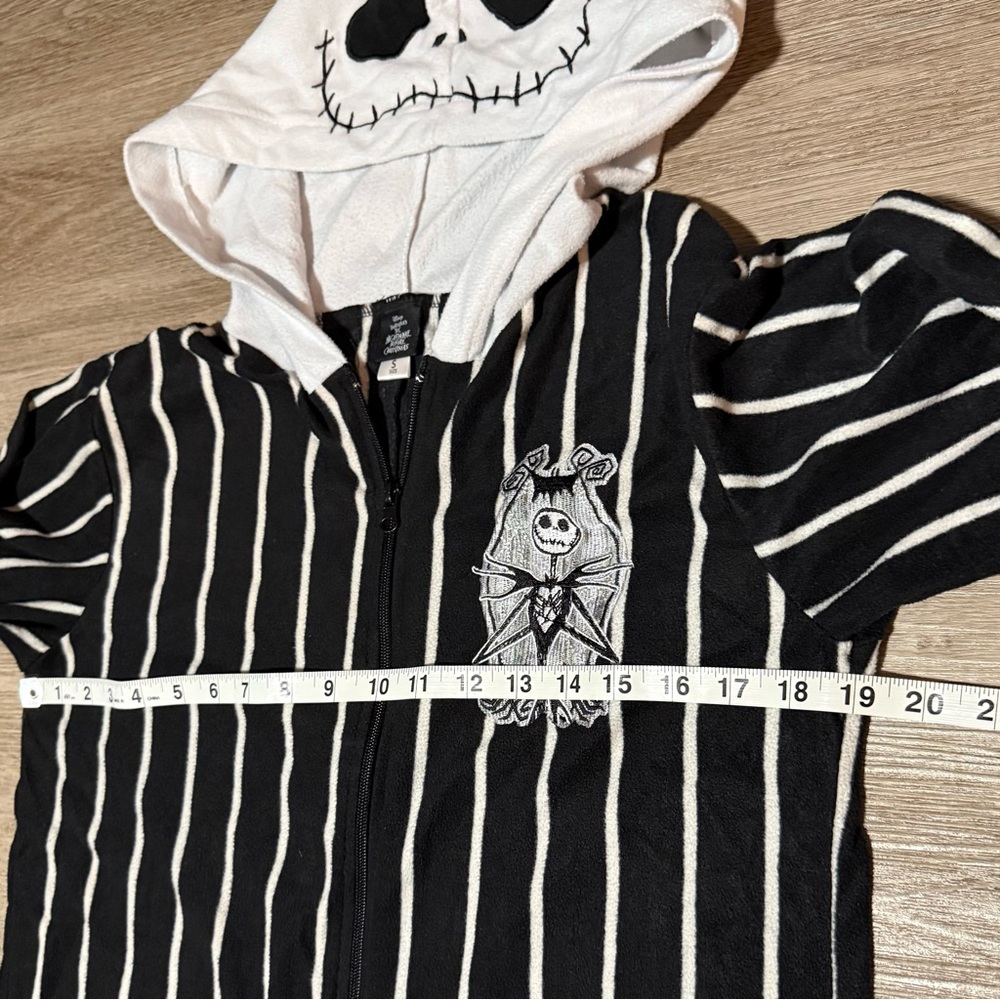 Jack Skellington The Nightmare Before Christmas Adult Pajama Costume Onesie Sz S - Picture 6 of 9